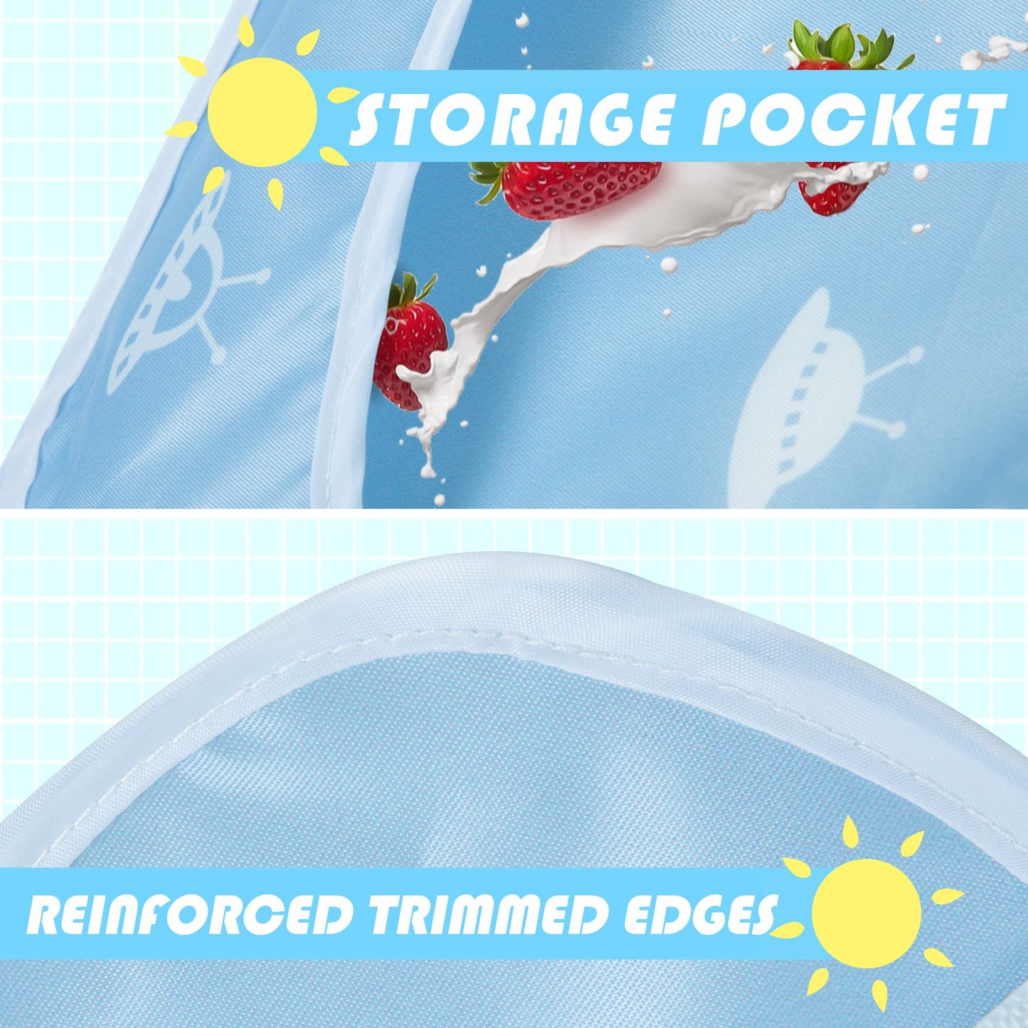 Little Dimsum Baby Bib Feeding Bibs Waterproof Drool Bib Coverall 3 PCS Set Adjustable Closure for Babies Toddlers with Large Pocket (Boy)