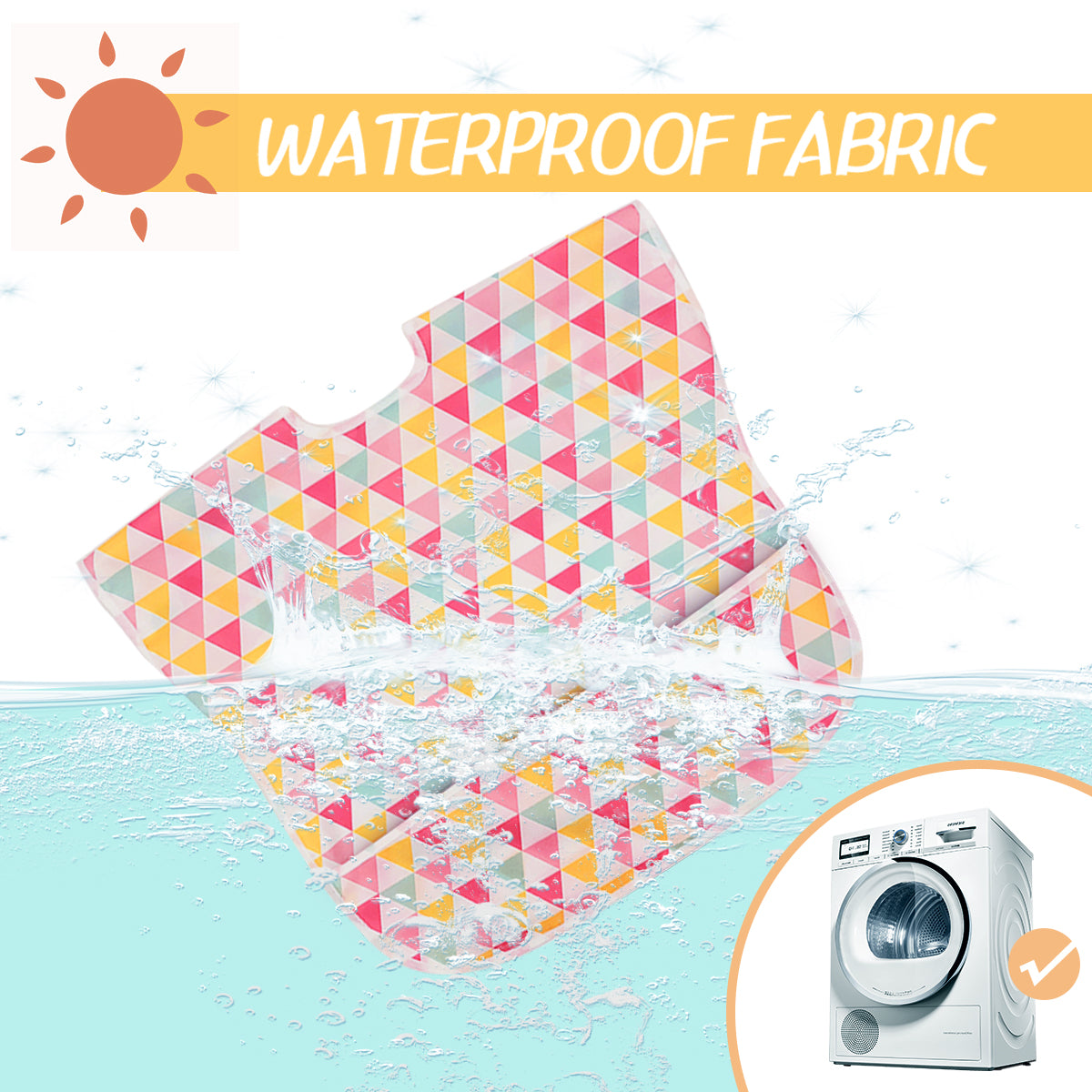 Baby Toddler Bib Waterproof Sleeveless Bib Feeding Bibs (Set of 2)