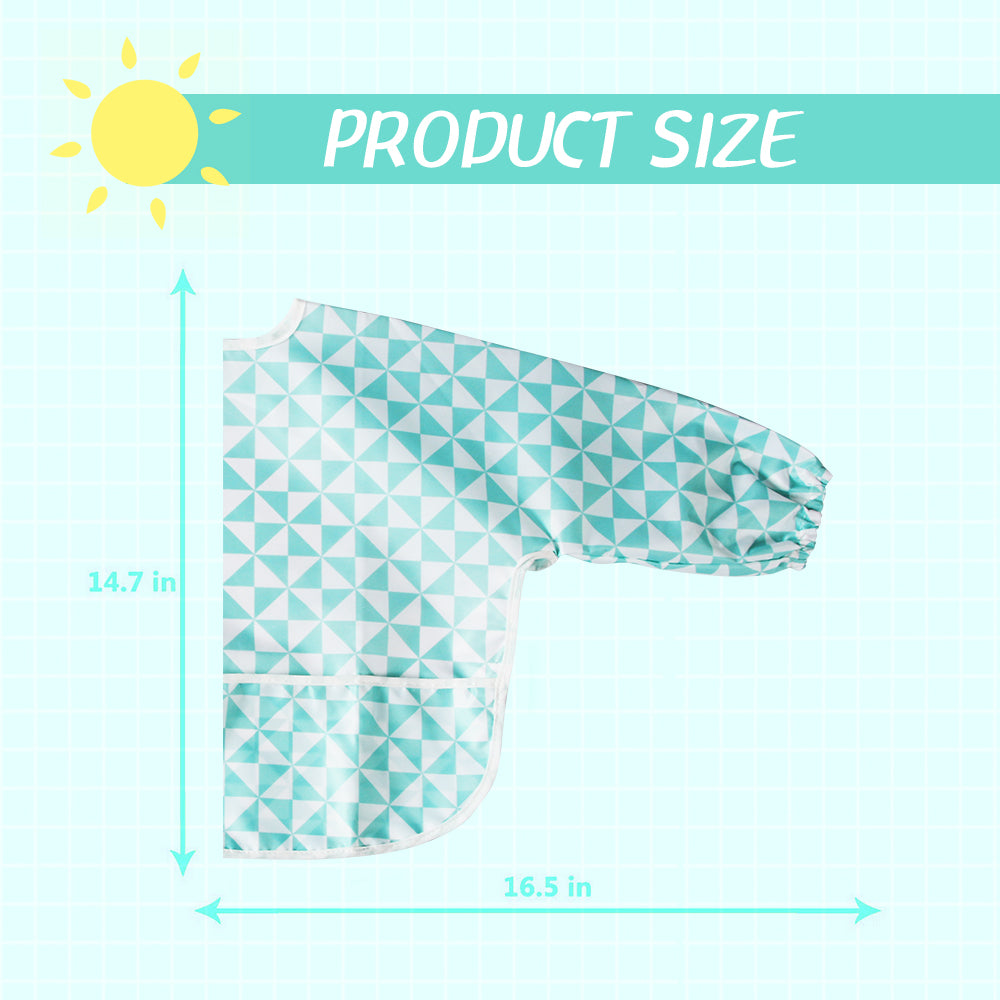 Baby Toddler Bib Waterproof Long Sleeved Bib Feeding Bibs (Set of 2)