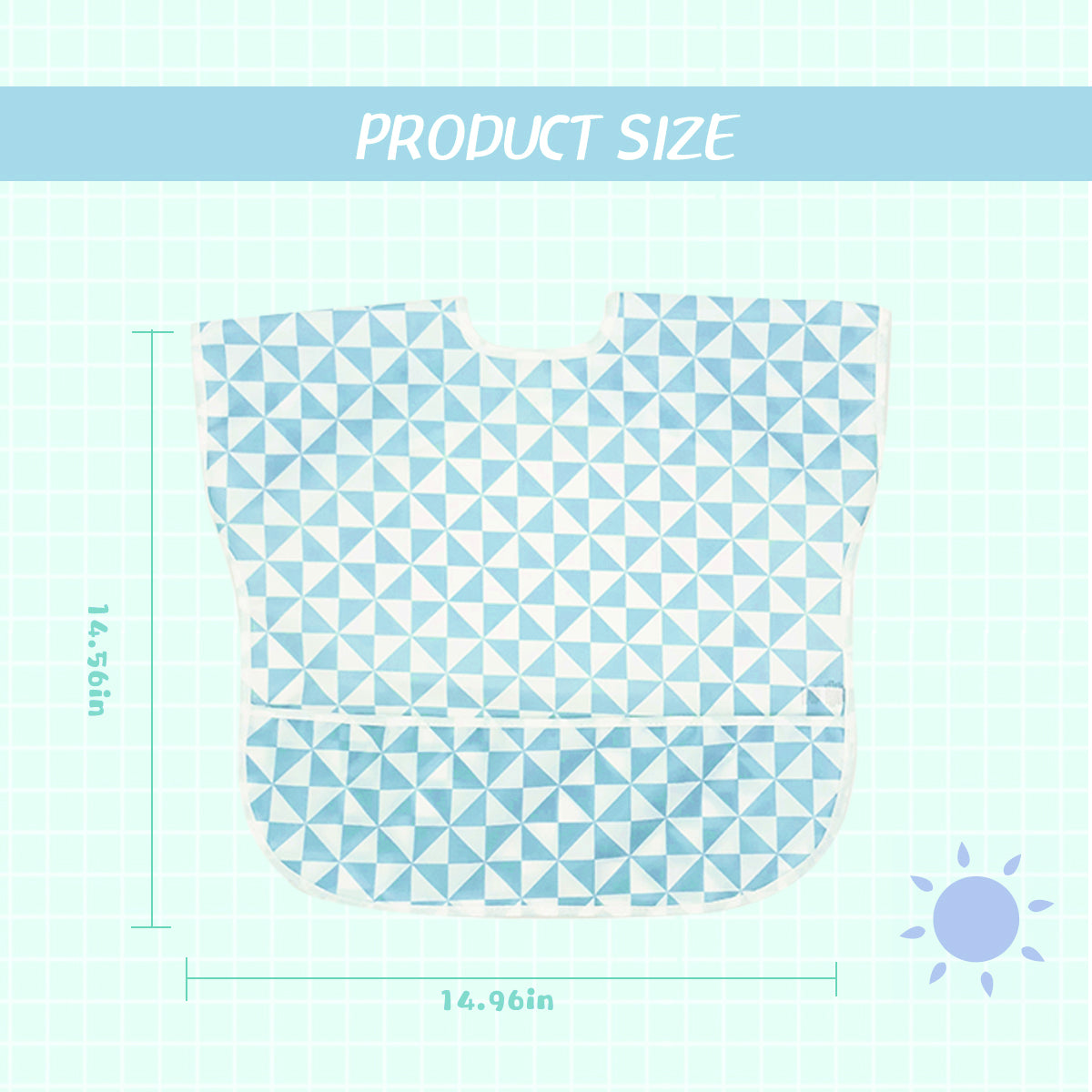 Baby Toddler Bib Waterproof Sleeveless Bib Feeding Bibs (Set of 2)