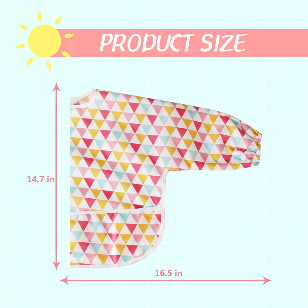Baby Toddler Bib Waterproof Long Sleeved Bib Feeding Bibs (Set of 2)